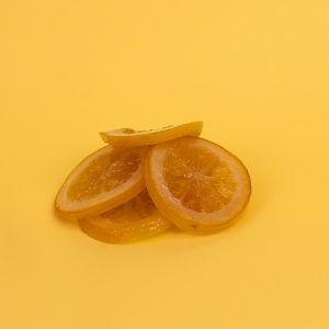 Naranja discos confitada